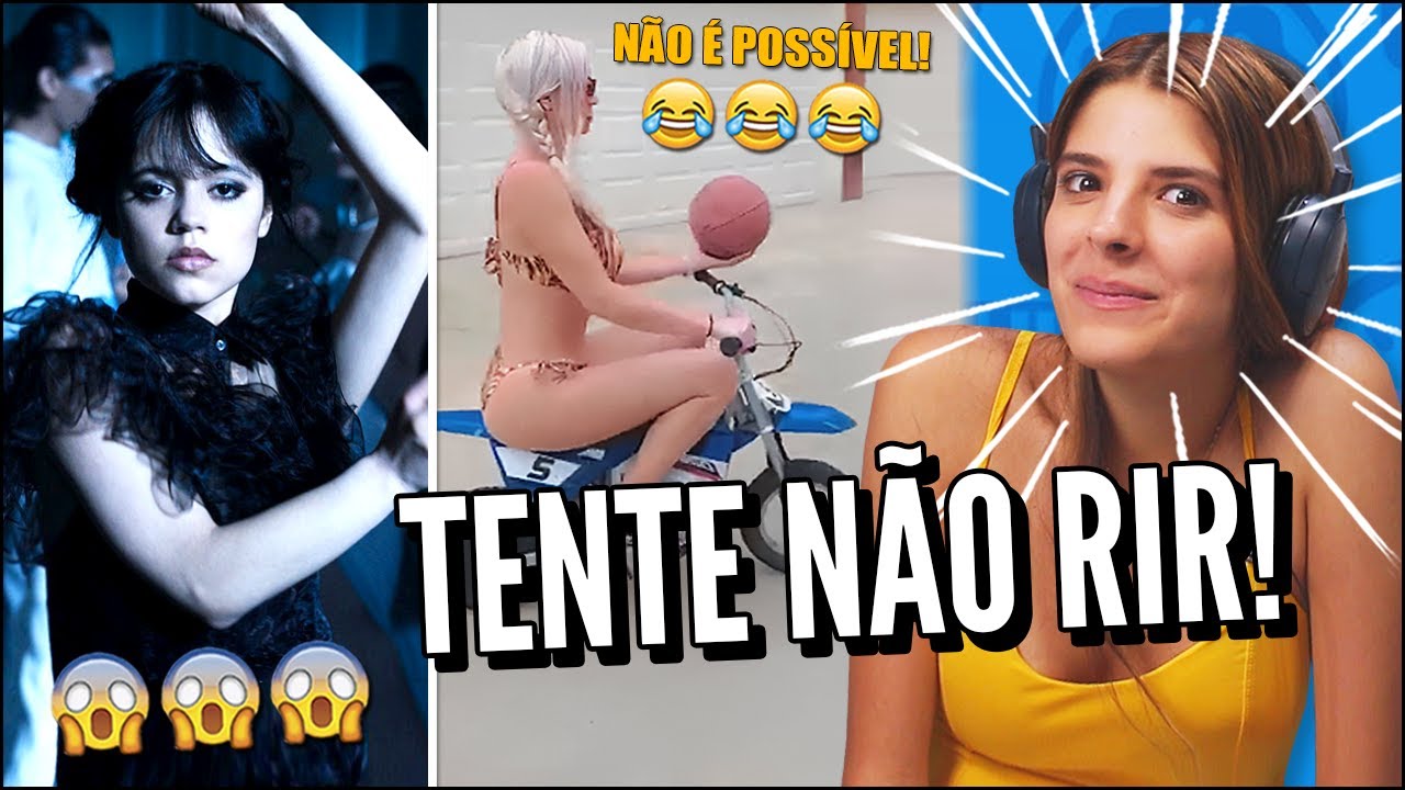 JOVENS REAGEM A TENTE NÃO RIR - ESSA WANDINHA ADDAMS - MEMES CURIOSOS DO UNUSUAL MEMES