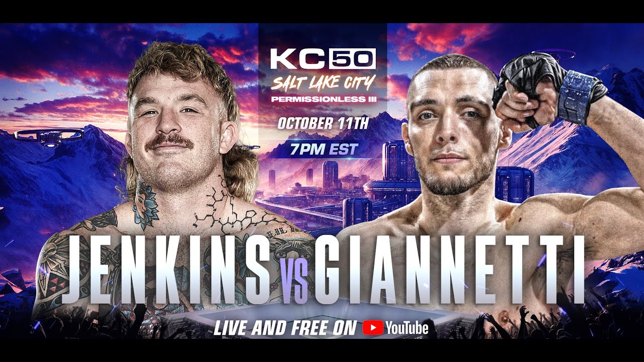 Question Mark Kick! Brandon Jenkins v Joe Giannetti | FULL FIGHT | KC50