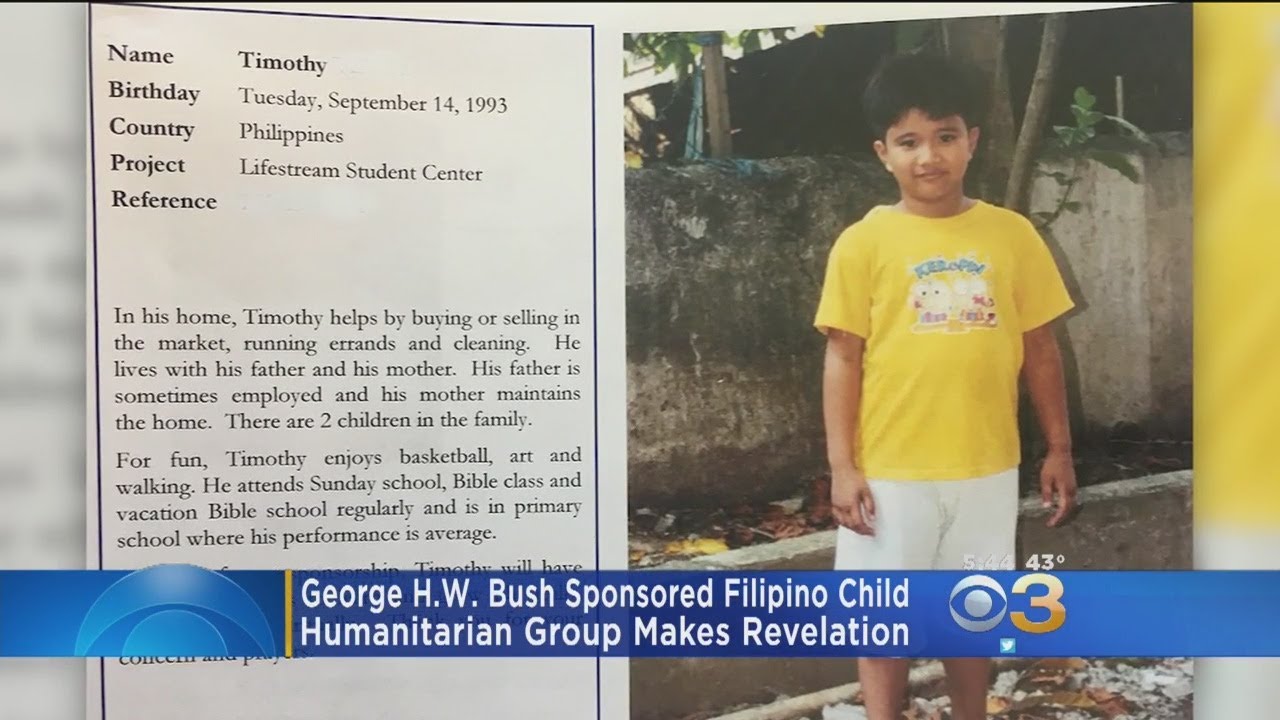 George H.W. Bush Sponsored Young Boy From Philippines