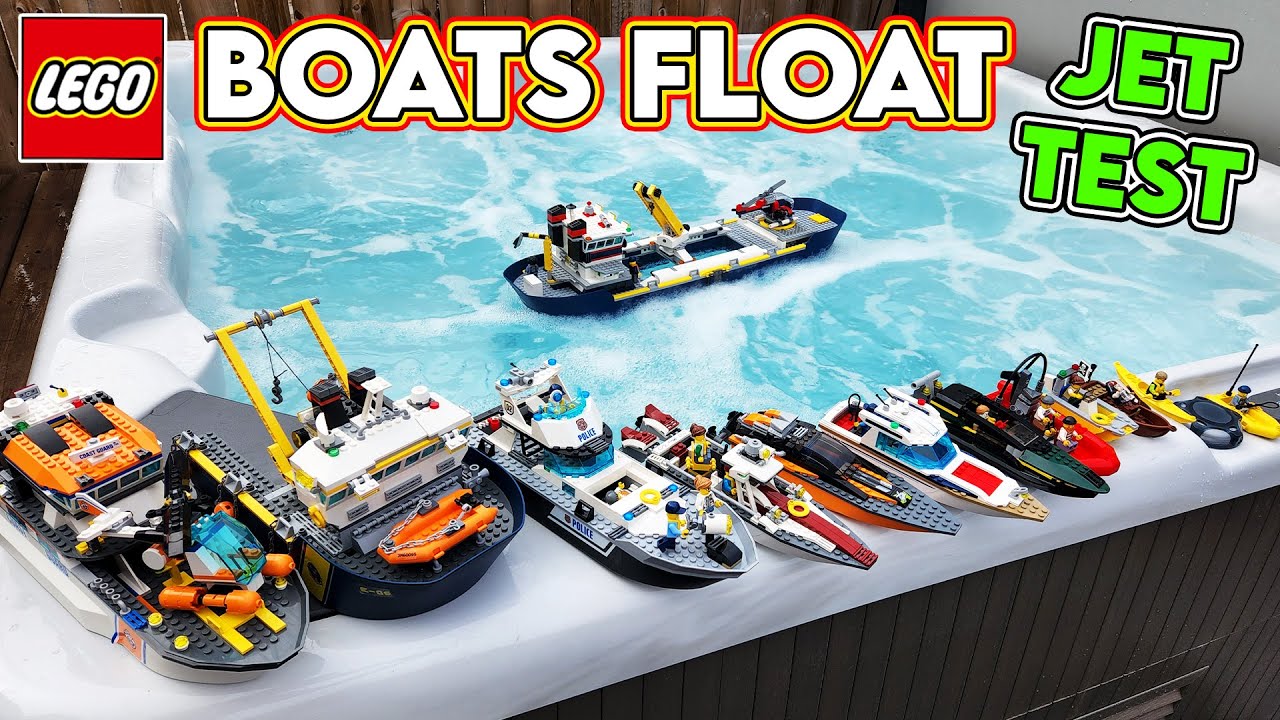 ПЛАВАЮЩИЕ ЛОДКИ LEGO!? РЕАКТИВНЫЙ ИСПЫТАНИЕ!!