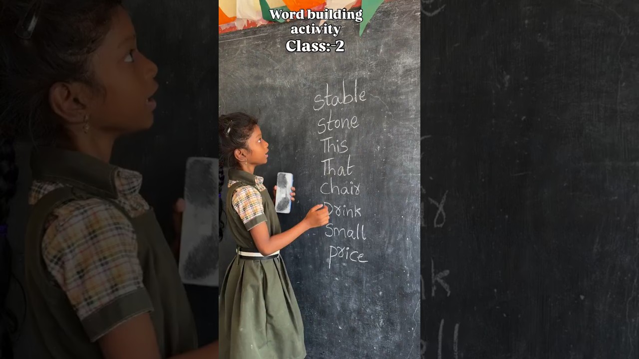 Andhra Pradesh Government School word building activity #andhrapradesh #naralokesh #apgovt #school