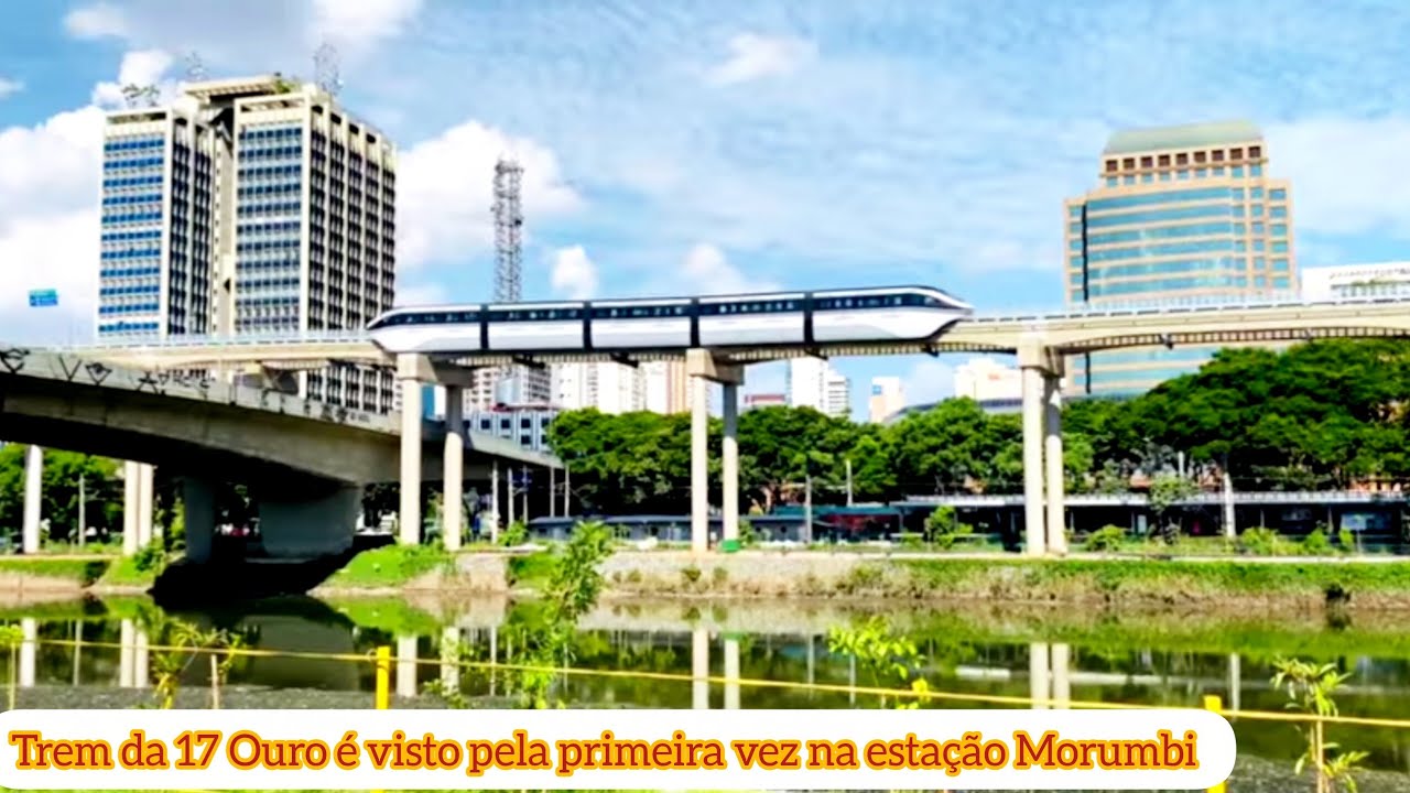 Trem da 17 Ouro chegou finalmente na estação Morumbi.