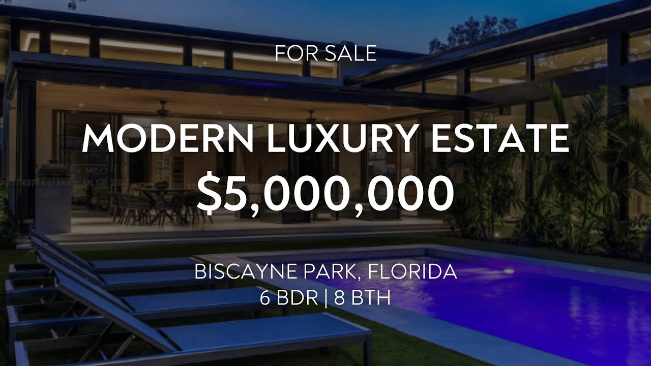 Роскошная вилла в Biscayne Park, Майами – $5,000,000 |6 спален, 8 ванных|Инвестиционная недвижимость