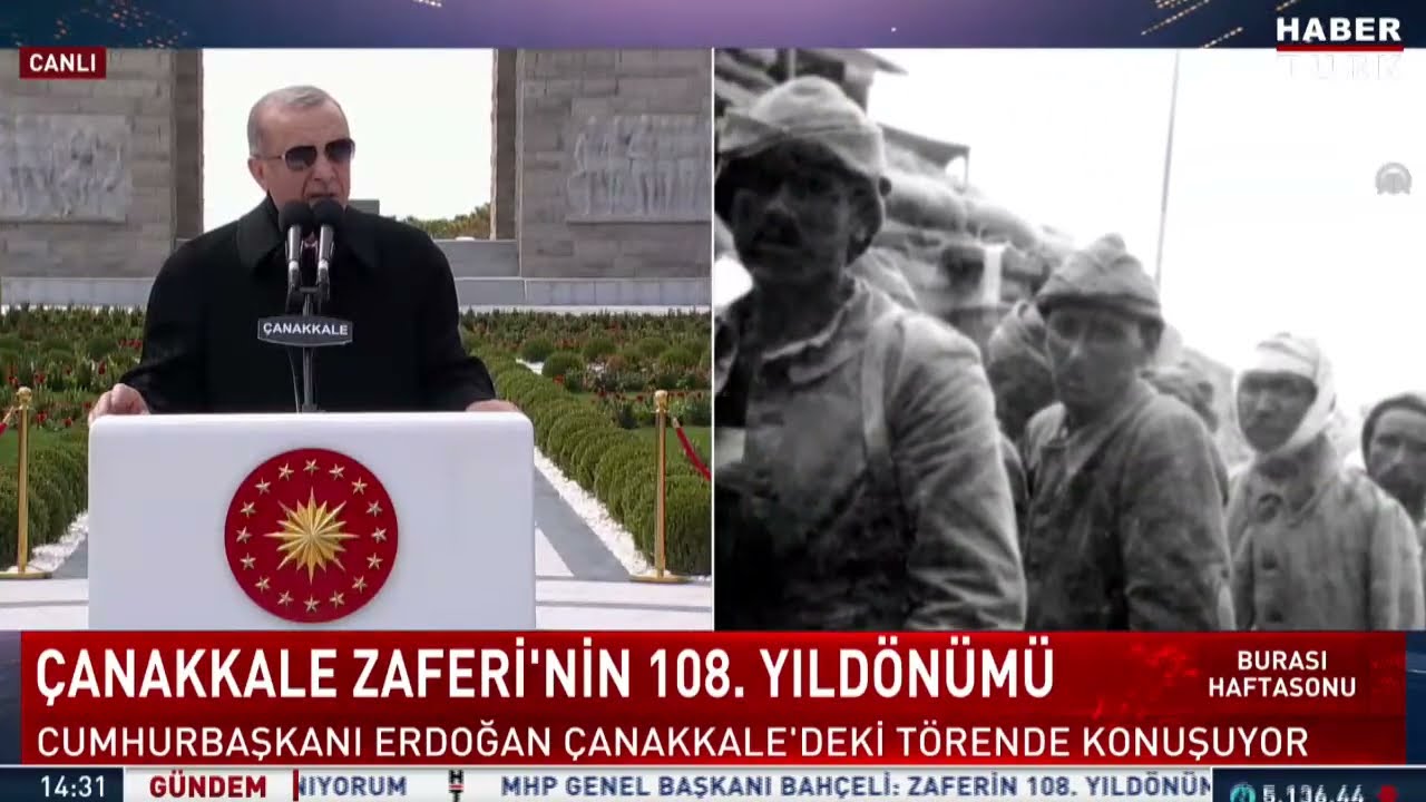 #CANLI - Cumhurbaşkanı Recep Tayyip Erdoğan Çanakkale'deki törende konuşuyor