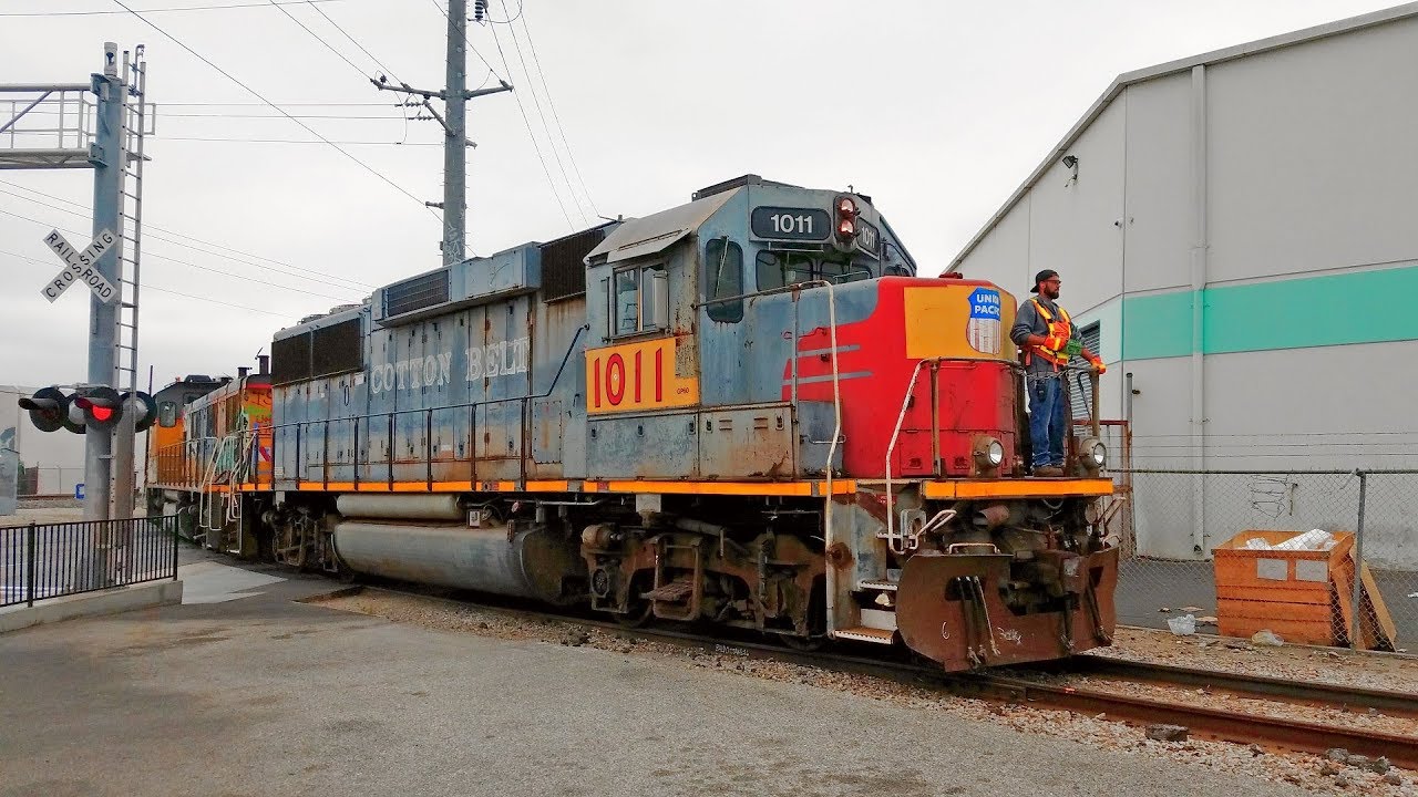 [HD] Cotton Belt (SSW) GP60 on the YLA63R South Industries Switcher