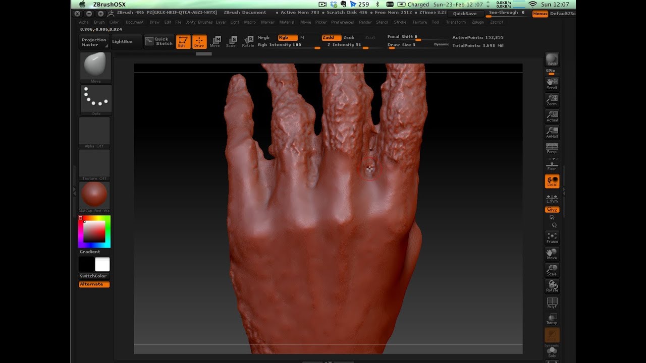 Clean a 3D scan in zBrush