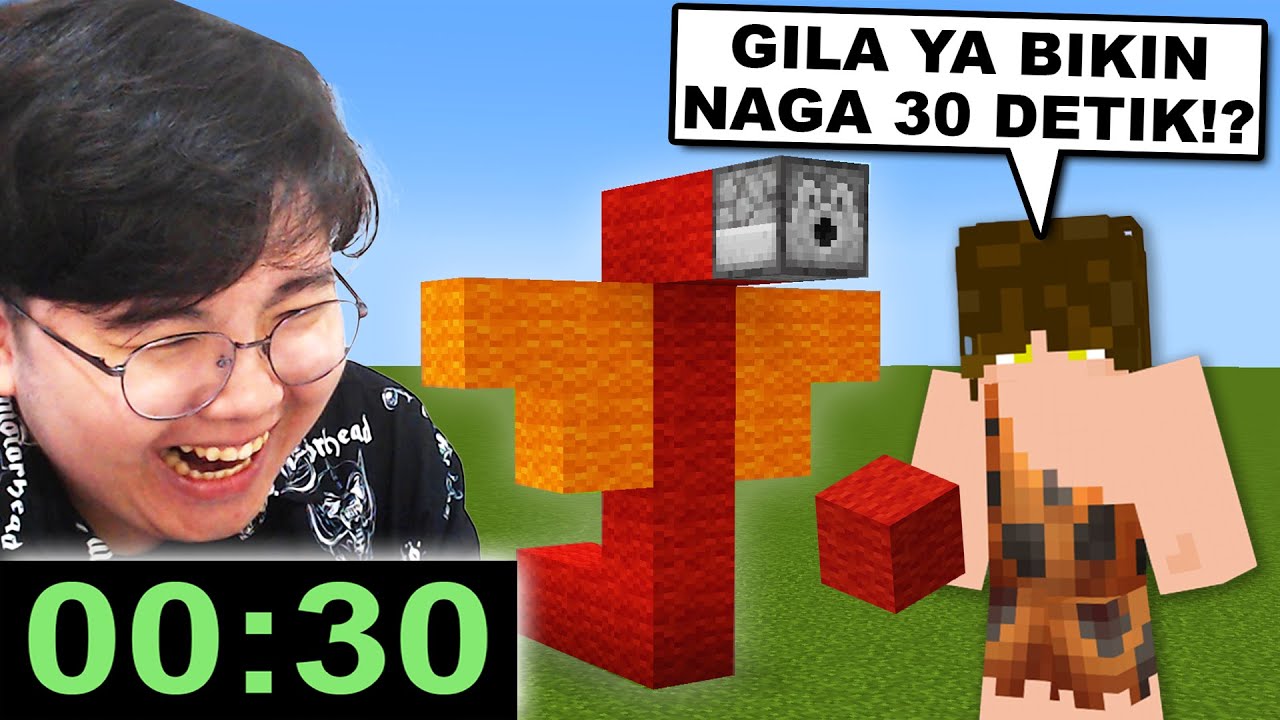 Lomba Build Minecraft, Tapi Waktunya Cuma 30 DETIK ... (GA NGOTAK!)
