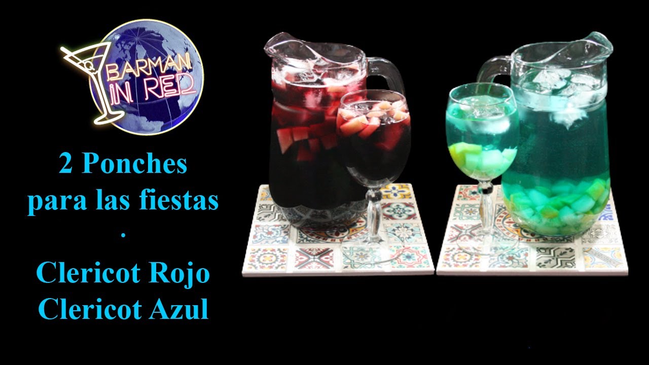 2 Ponches para las fiestas 🍏 Clericot Rojo y Clericot Azul