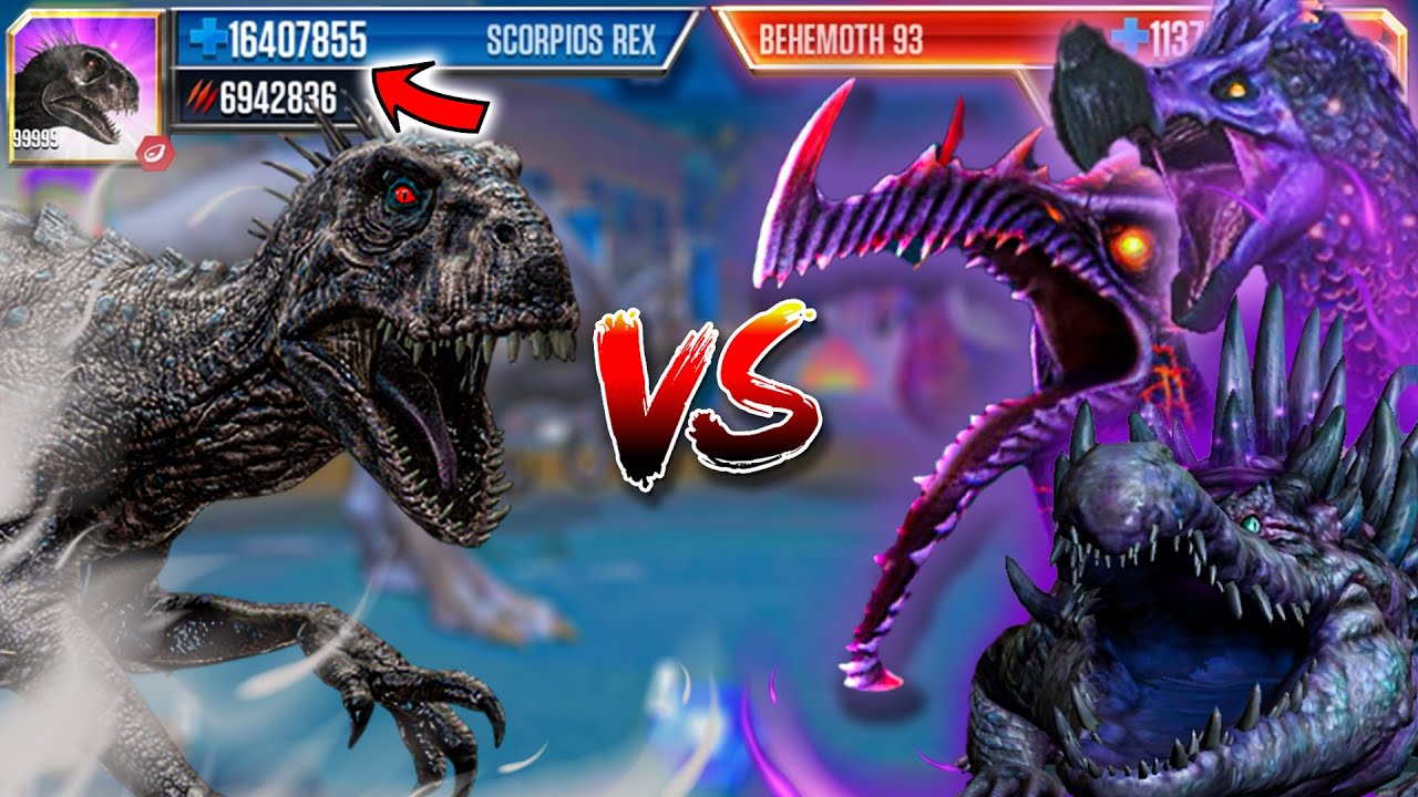 SCORPIOS REX LEVEL 999 vs BOSSES | Jurassic World: The Game