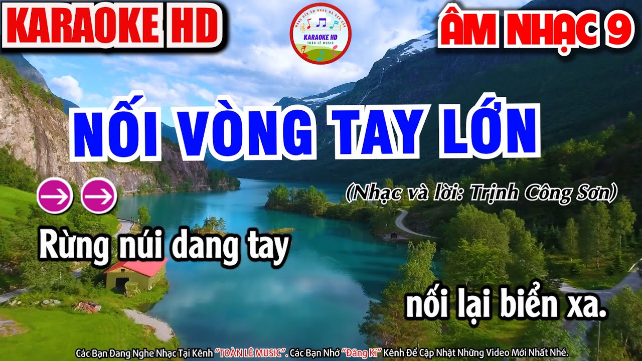 KARAOKE NỐI VÒNG TAY LỚN | SGK ÂM NHẠC LỚP 9 | BEAT CHUẨN