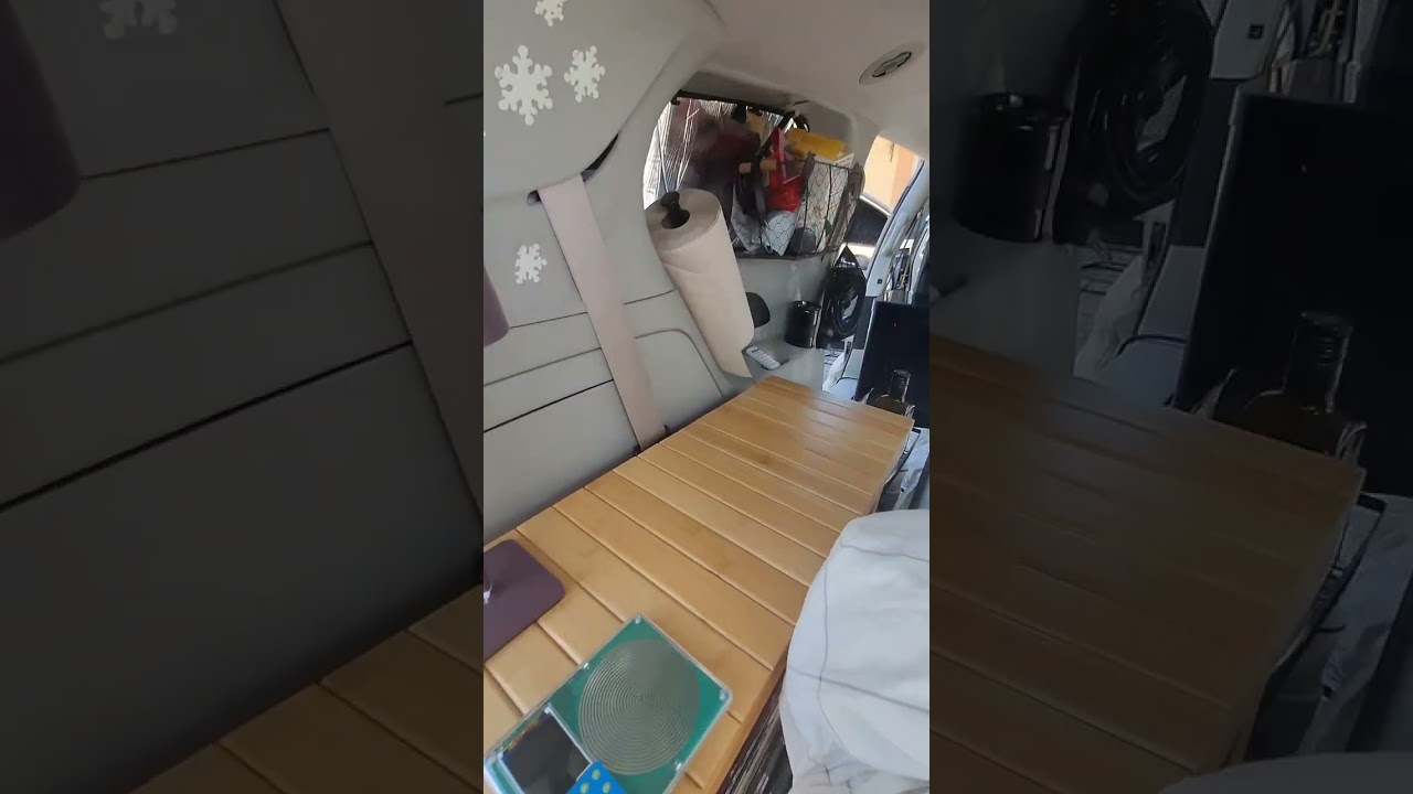Minivan Camper Foldable Bed Setup - No Build 