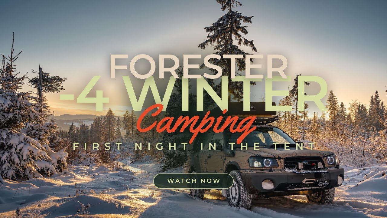 Winter Camping With Rooftop Tent -4C No Heater I Subaru Forester Solo Overland In The Mountains
