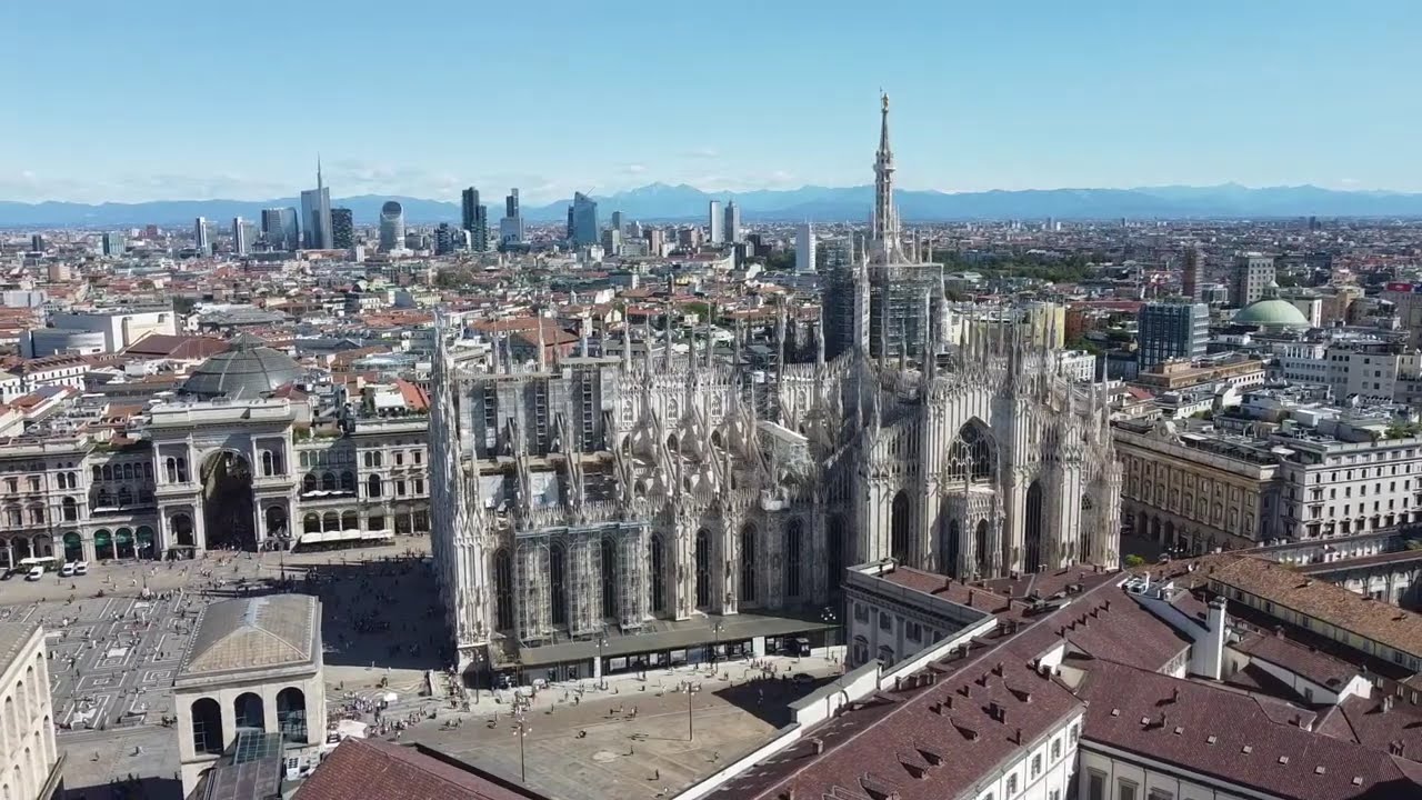 Drone Clips - Duomo Milano, Milan, Lombardy, Italy