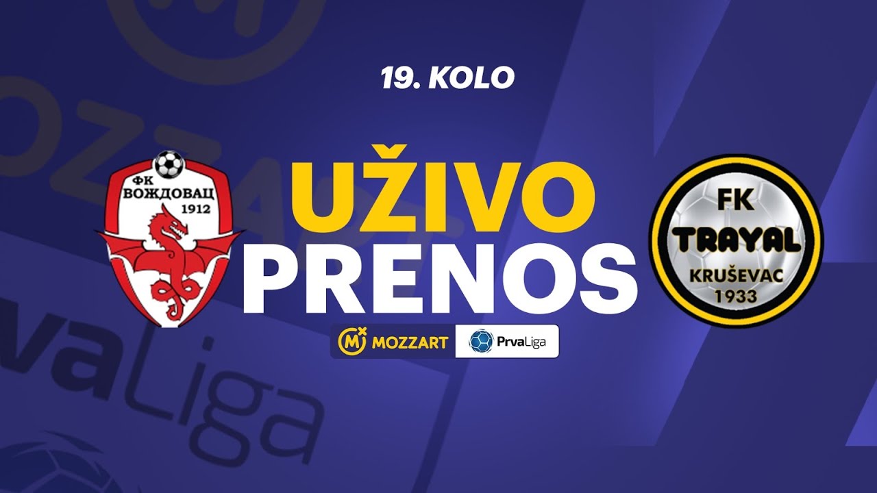 VOŽDOVAC - TRAYAL Mozzart Bet Prva liga Srbije 2024/25 19. Kolo