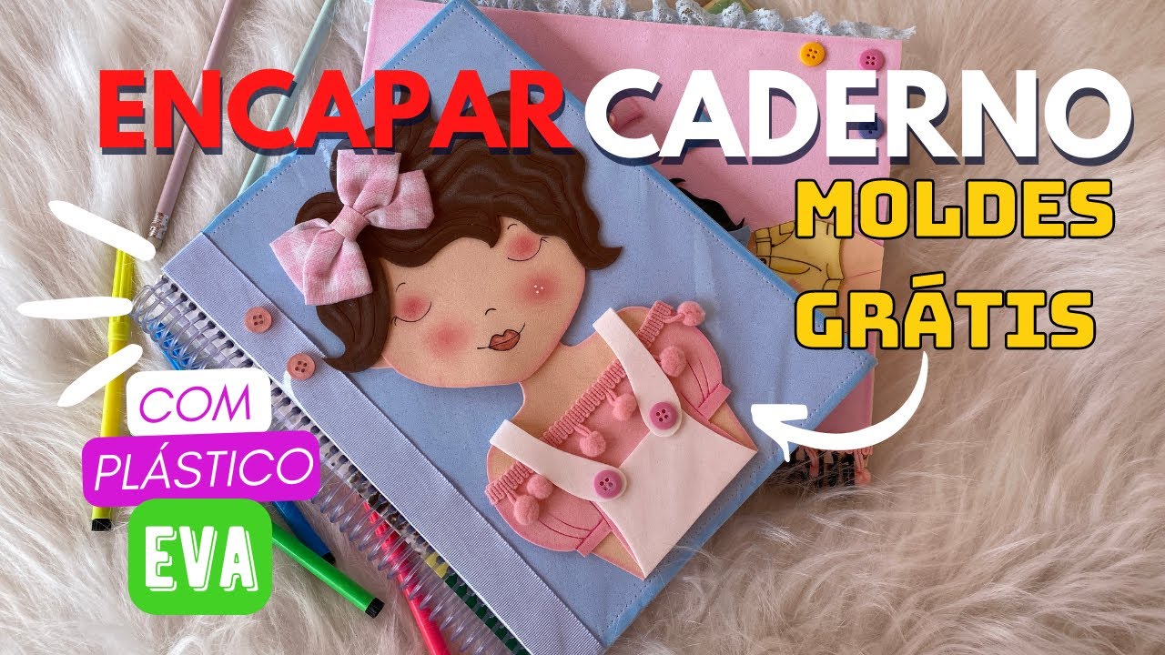 COMO ENCAPAR CADERNO COM EVA E PLÁSTIFICAÇÃO MANUAL 💕✂📚📙 #geruzaartes