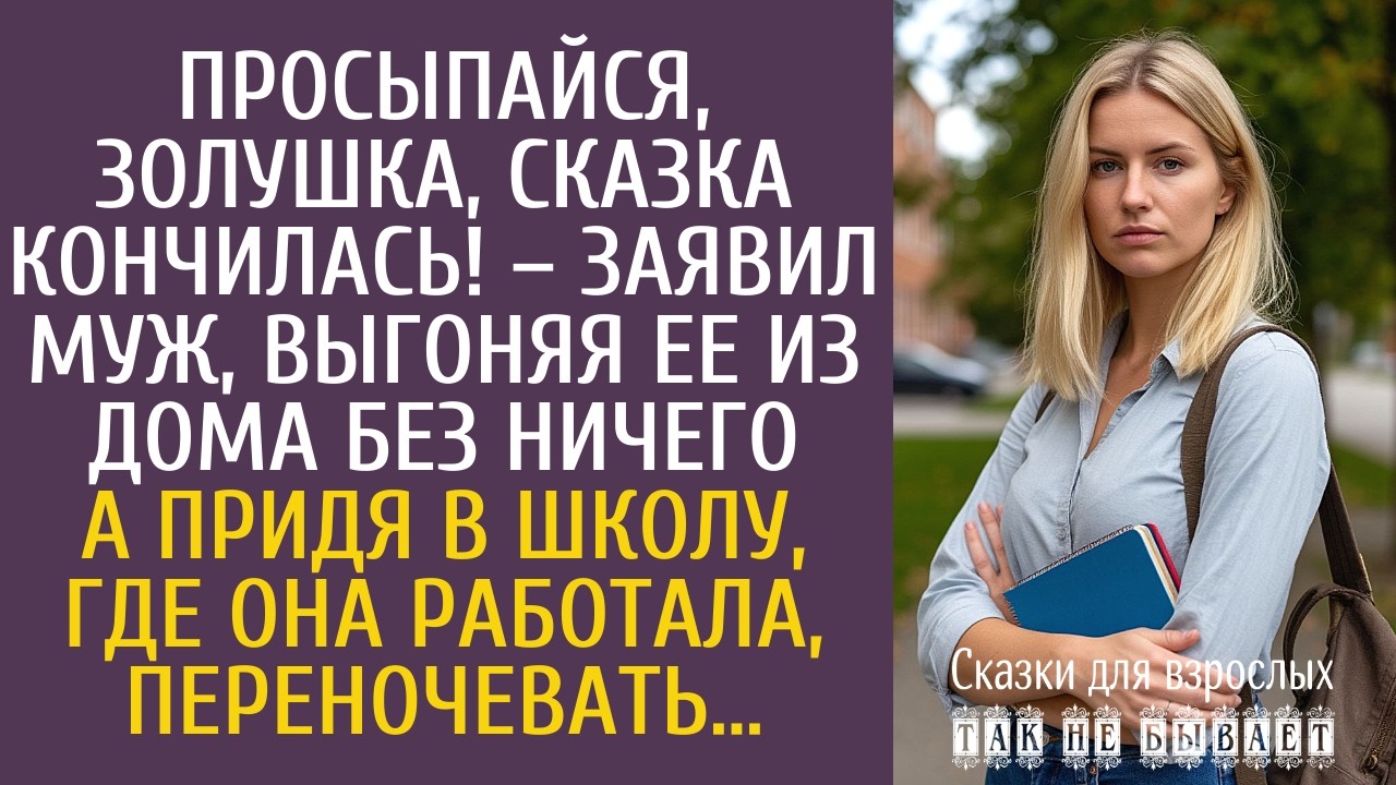 Просыпайся, золушка, сказка кончилась! – заявил муж, выгоняя ее из дома без ничего…