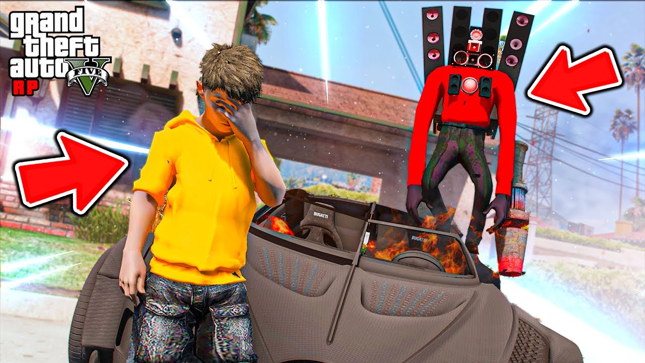 GTA V #134 ( الولد المشاغب ) رجل السماعات دمر سيارتي البوقاتي