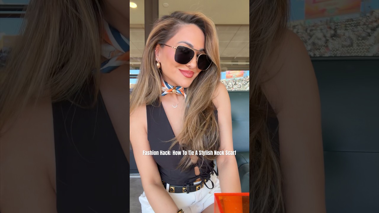 Fashion Hack: How To Tie A Stylish Neck Scarf #grwm  #fashion #ootd #fashionstyle #fashiontrends