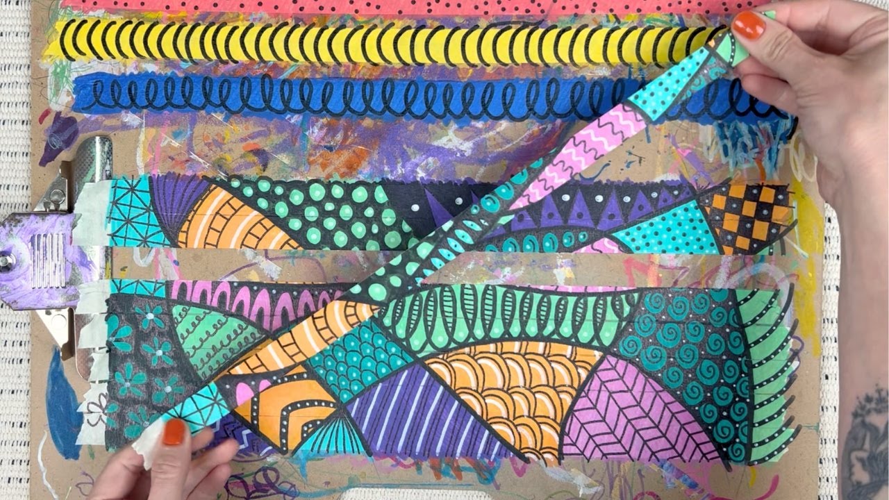 Doodle Meditation on Tape | DIY Zentangle Washi Tape