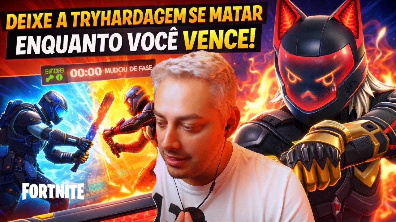 FORTNITE: Como DEIXAR a TRYHARDAGEM se eliminar… e você VENCER no final 😈🏆😂🔥