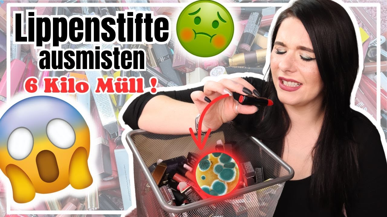 XXL Lippenstift Declutter 😱🤢🦠 6 Kilo Lippenprodukte müssen gehen!