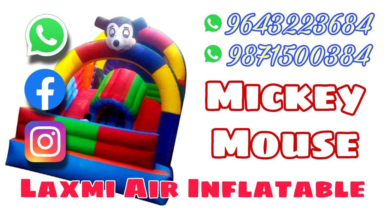 Mickey Mouse Bouncy Installed by 1 person | 9871500384 #LaxmiAirInflatable #bouncy