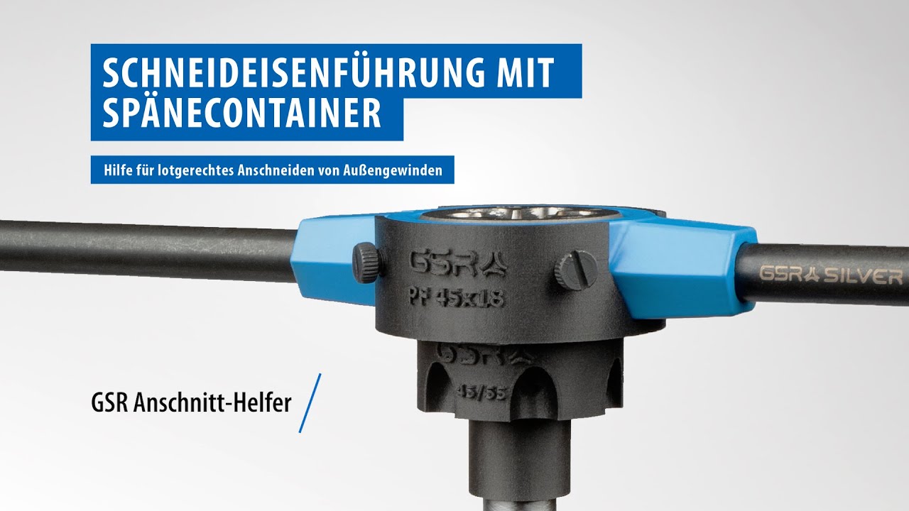 Wie schneide ich ein Außengewinde mit dem GSR Anschnitt Helfer?