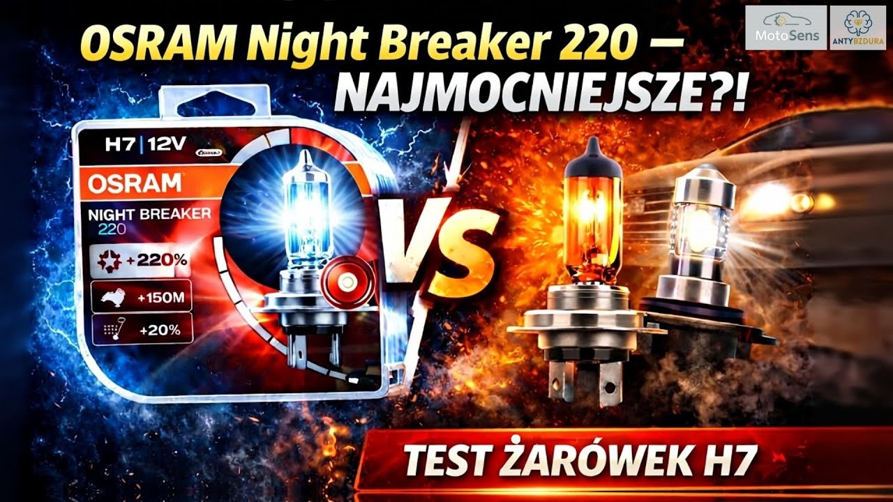 Osram Night Breaker 220 H7 - por&oacute;wnanie ze zwykłą żar&oacute;wką. Czy warte są swojej ceny?