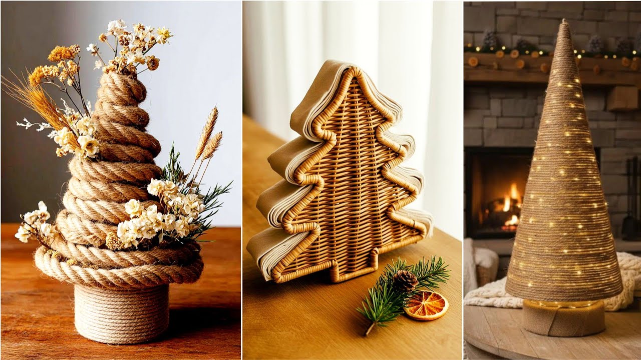 🎄 Rustic Christmas Jute Rope Tree Ideas | DIY Farmhouse Holiday Decor