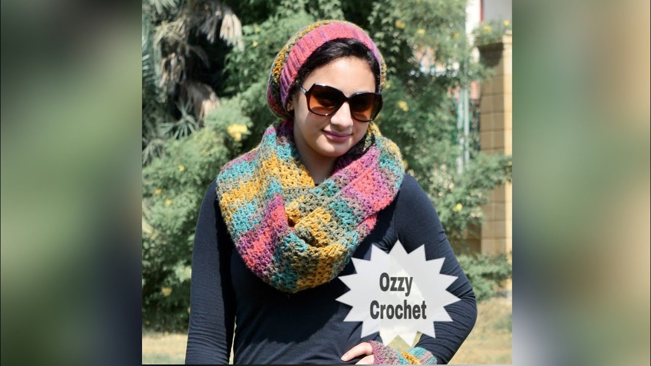 كروشيه كوفيه غرزة ال V _غرزة V stitch _ V