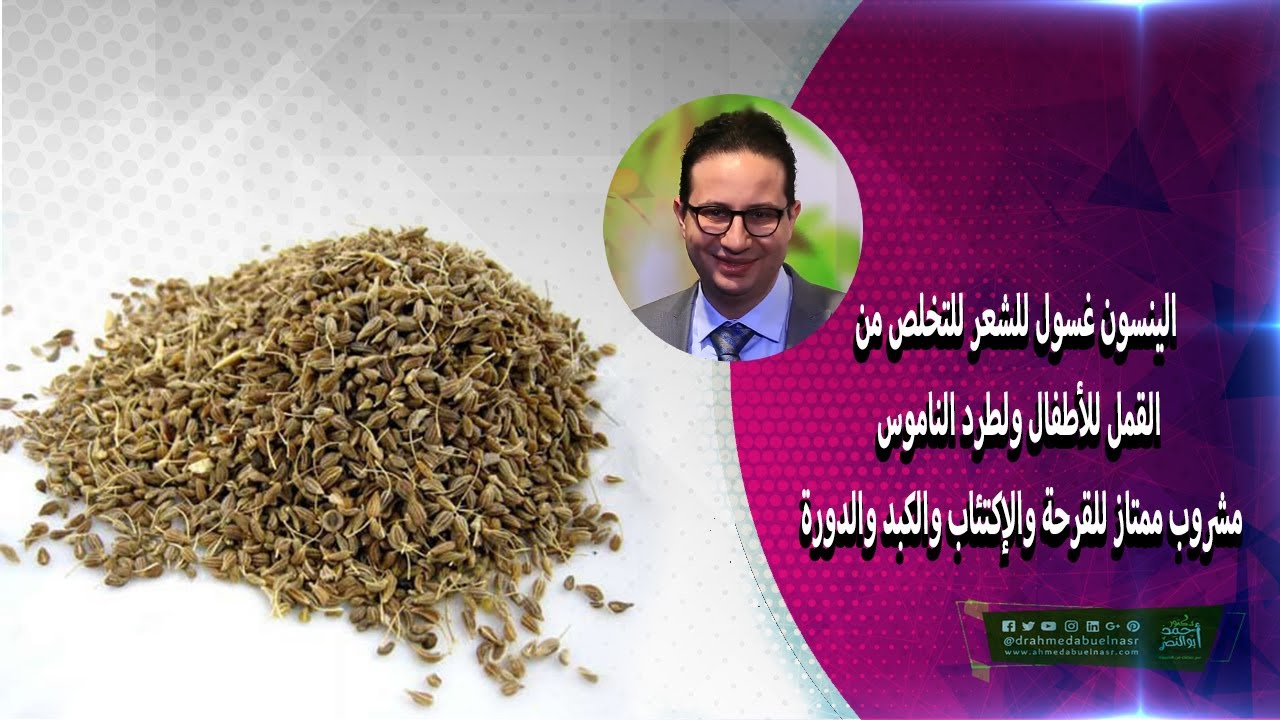 الينسون غسول للشعر للتخلص من القمل للأطفال ولطرد الناموس مشروب ممتاز للقرحة والإكتئاب والكبد والدورة