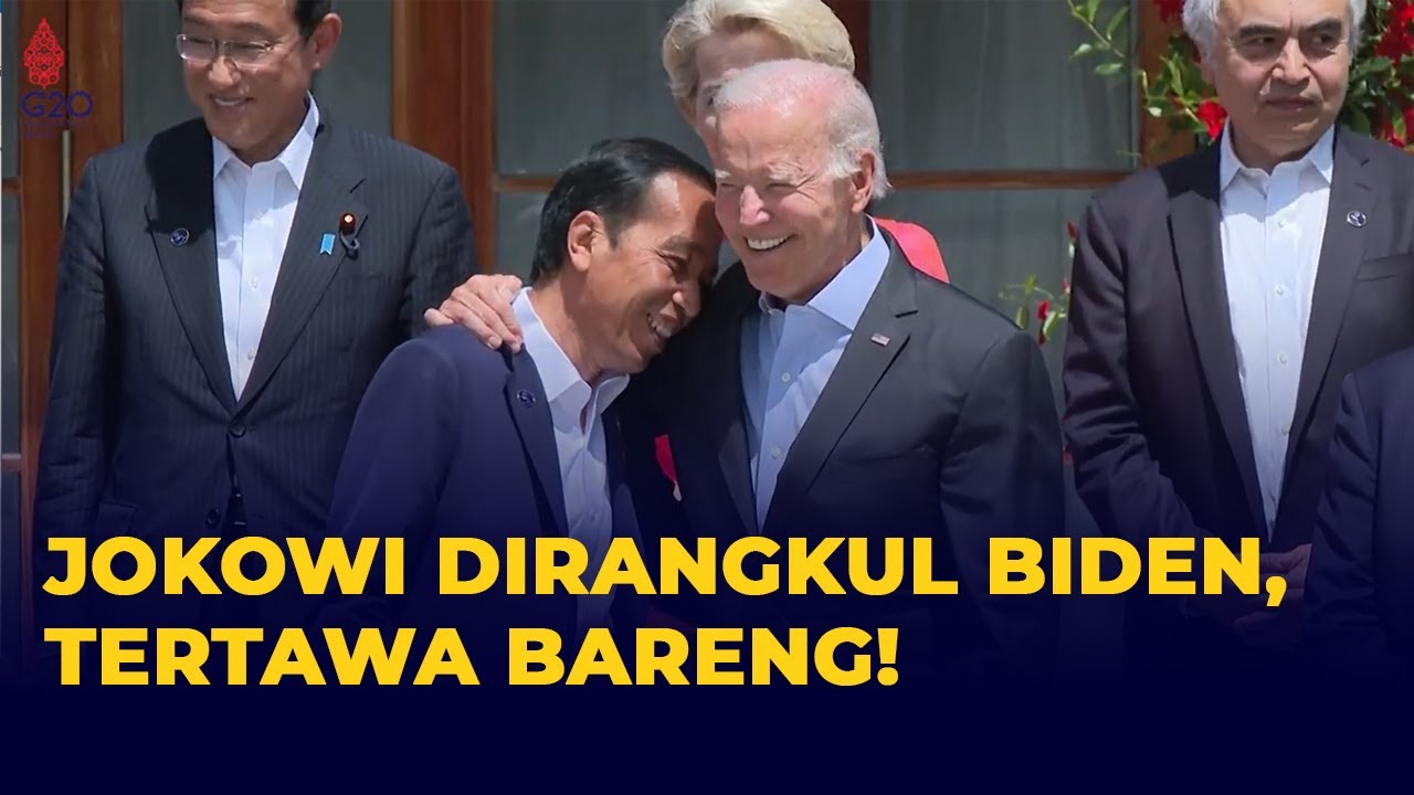 Momen Presiden Jokowi Dirangkul Biden, Tertawa Bareng di KTT G7