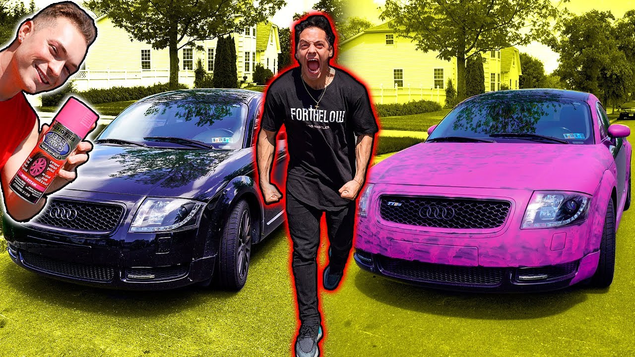 Spray Painting My Friends Car Pink *Prank*