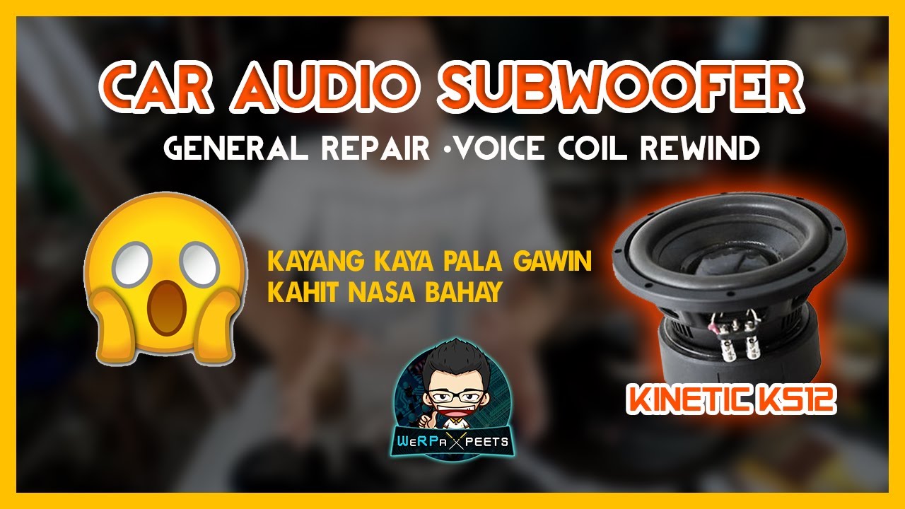 SUBWOOFER GENERAL REPAIR | CAR AUDIO SPEAKER | KINETIC KS12 REPAIR | SUBWOOFER REWIND DUAL COIL