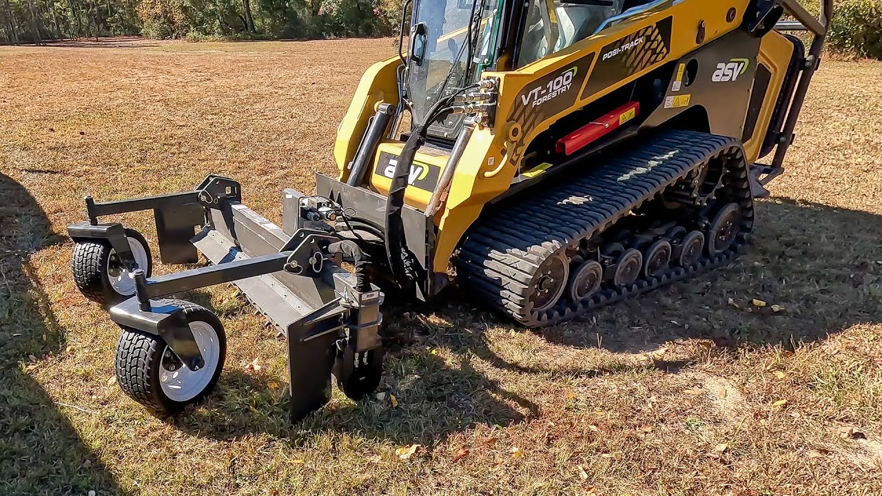 Running the Harley Rake on the skid steer for the first time