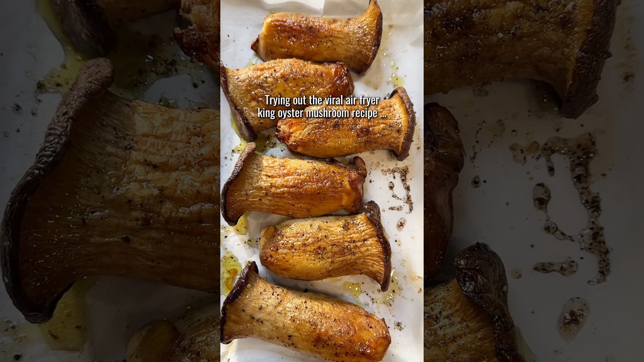 ✨Viral Air Fried King Oyster Mushroom #easyrecipe #airfryerrecipes #mushroomrecipe