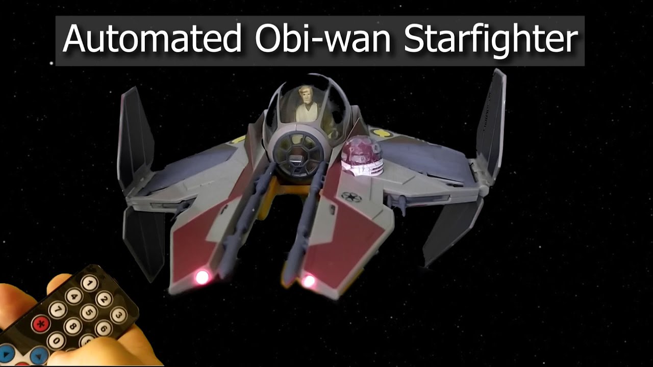 Automatización de Starfighter de Obi-wan con sonidos y luces