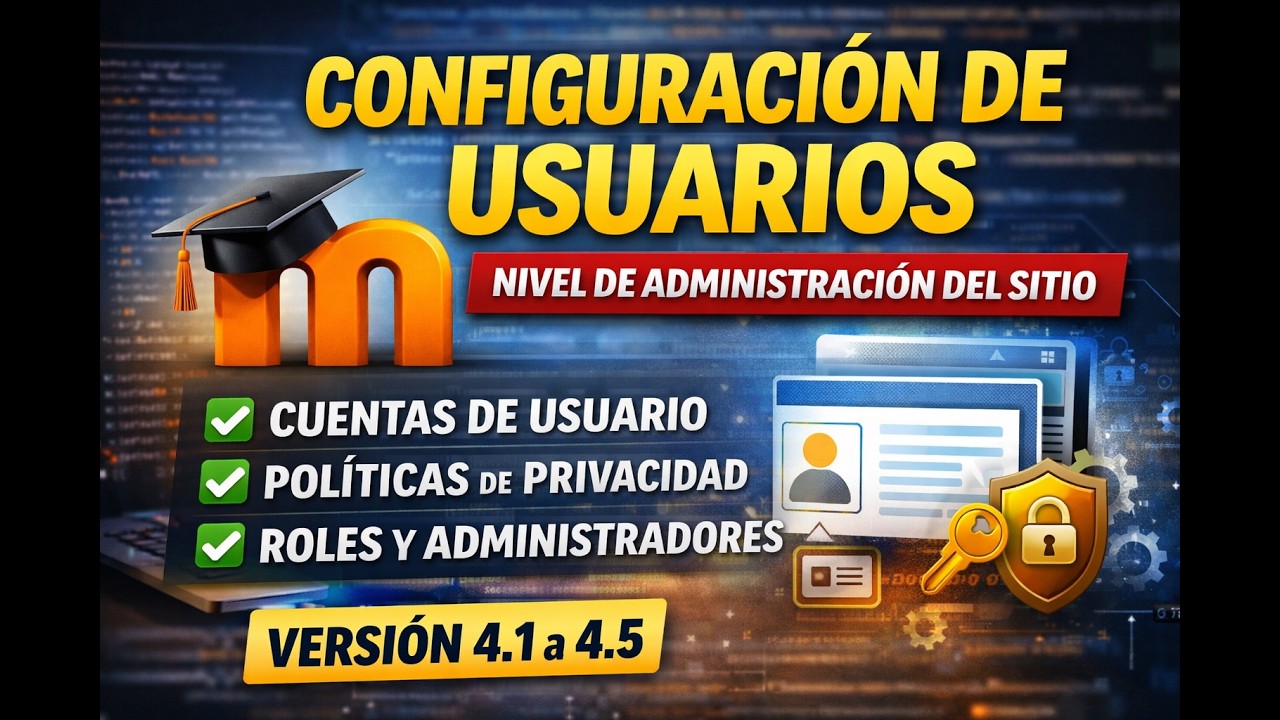 Configuración de usuarios en Moodle | Roles, permisos y políticas de privacidad