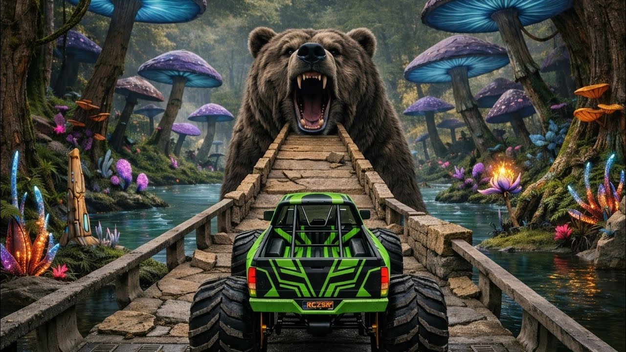 🚨Monster Truck Mega RampExtremeRacing Mega Ramp Extremestunts🔥💥