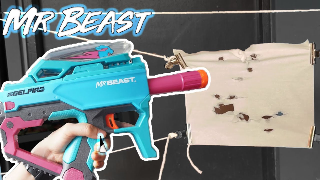 ¿Podrá el papel detener a la Gel Fire de MrBeast ?- Nerf