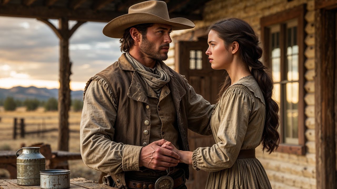 Her Husband Left Her Starving, The Cowboy Said “Eat, I’ll Handle Him”