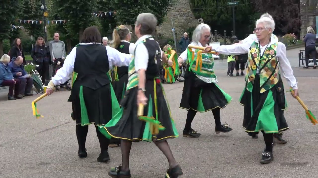 Ripley Green Garters dance "Knutsford" 30th September 2023 -  Morris dancers in Ludlow