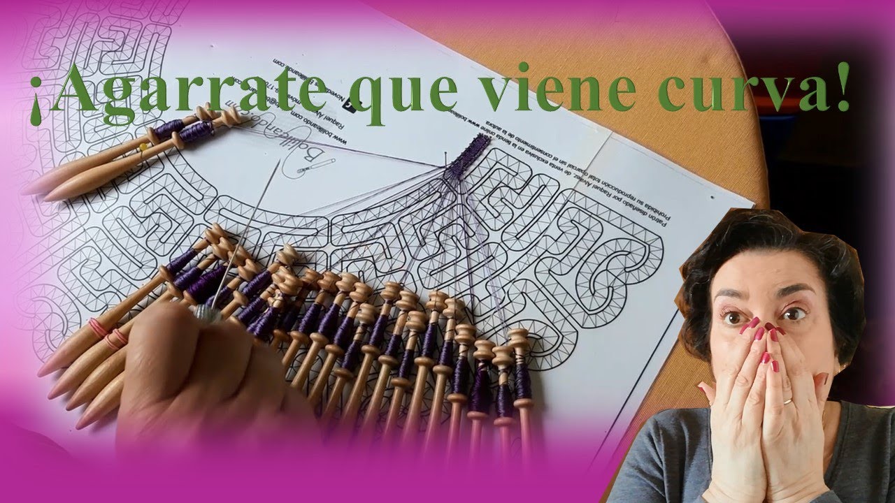 Bolillos: Abanico de cinta - Parte 2 La primera curva