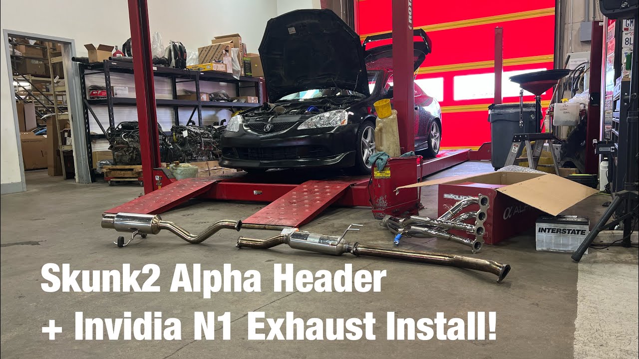 Skunk2 Alpha Header and Invidia N1 exhaust install on my 2006 Acura RSX Type S!