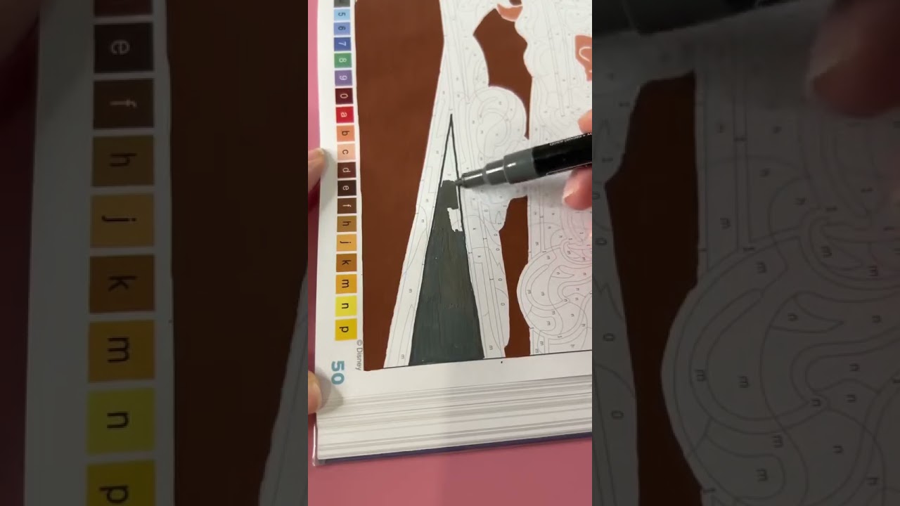Color-by-number with Tooli-Art 🧡 #acrylicpainting #colorbynumber