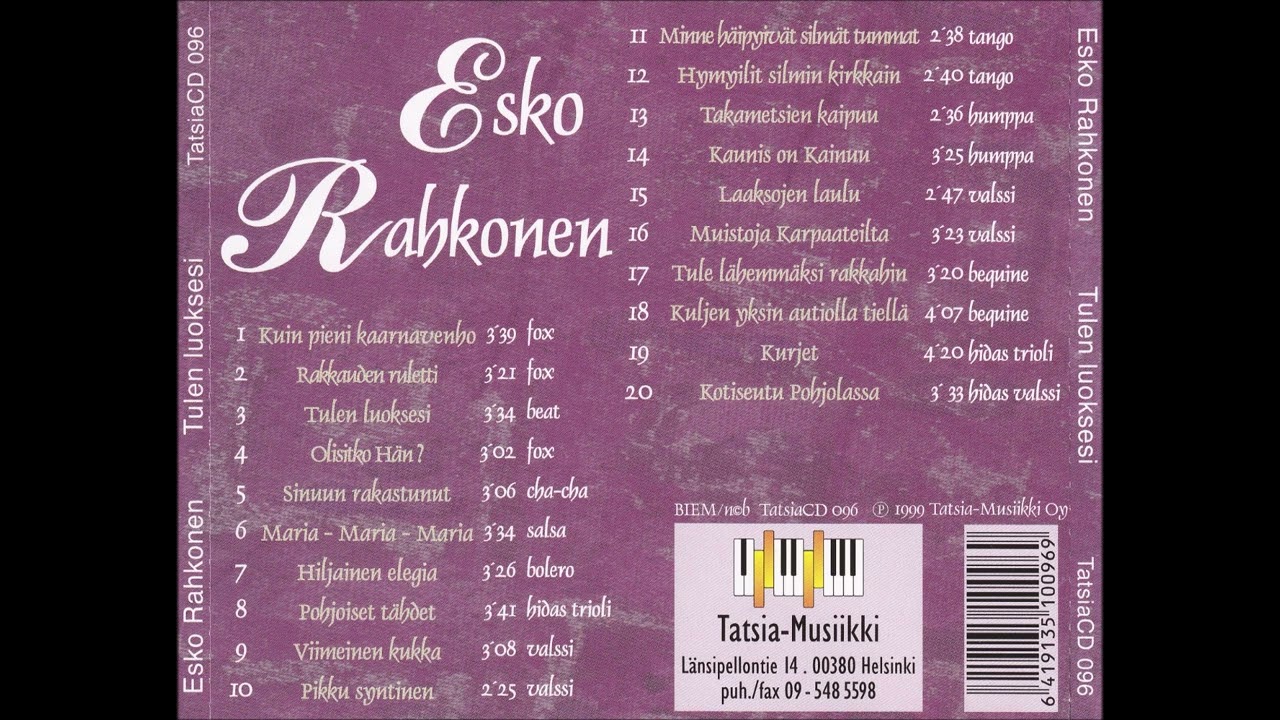 Esko Rahkonen - Kuljen yksin autiolla tiellä