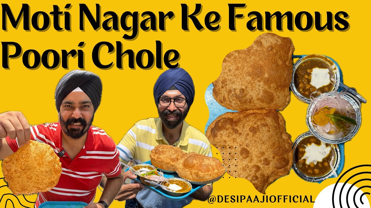 Moti Nagar Ke Famous Poori Chole 😋 | Ajay Bunty Sweets Corner | Delhi Street Food