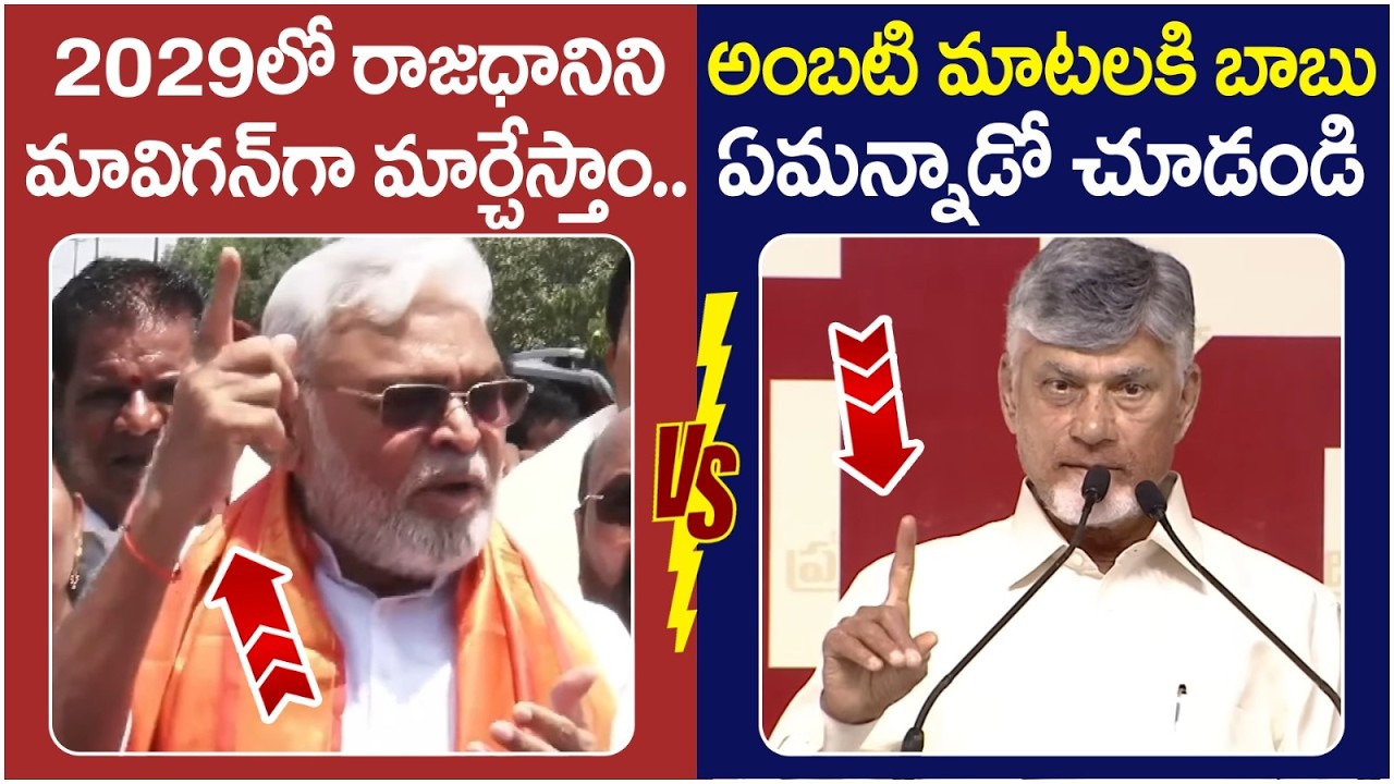 Chandrababu Strong Counter to Ambati Rambabu | AP Capital Amaravati | Mavigun | TDP vs YCP