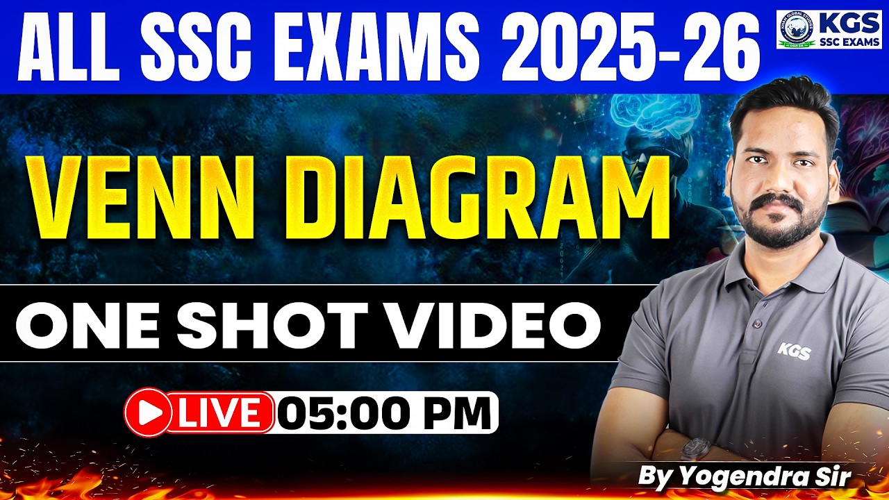 ALL SSC EXAMS 2025-26 | Reasoning Venn Diagram One Shot Video | By Yogendra Sir
