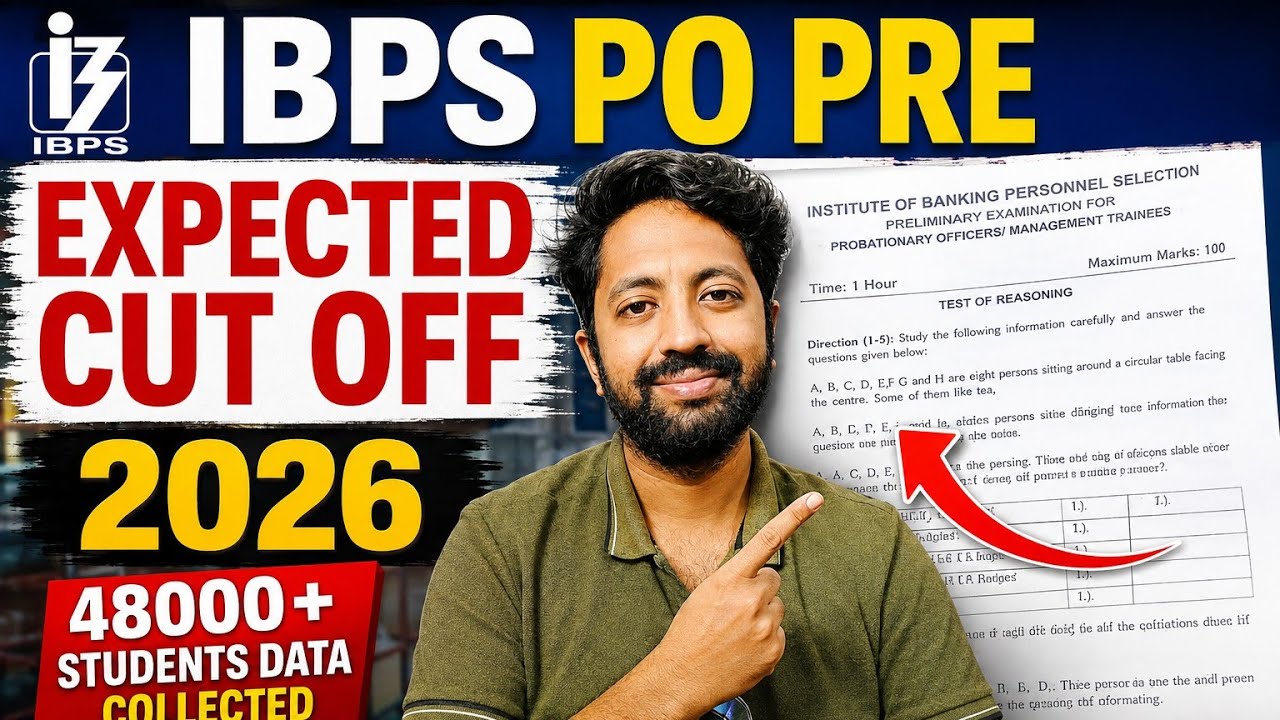 IBPS PO PRE 2026 EXPECTED CUT OFF | 48000+ data collected ✅✅
